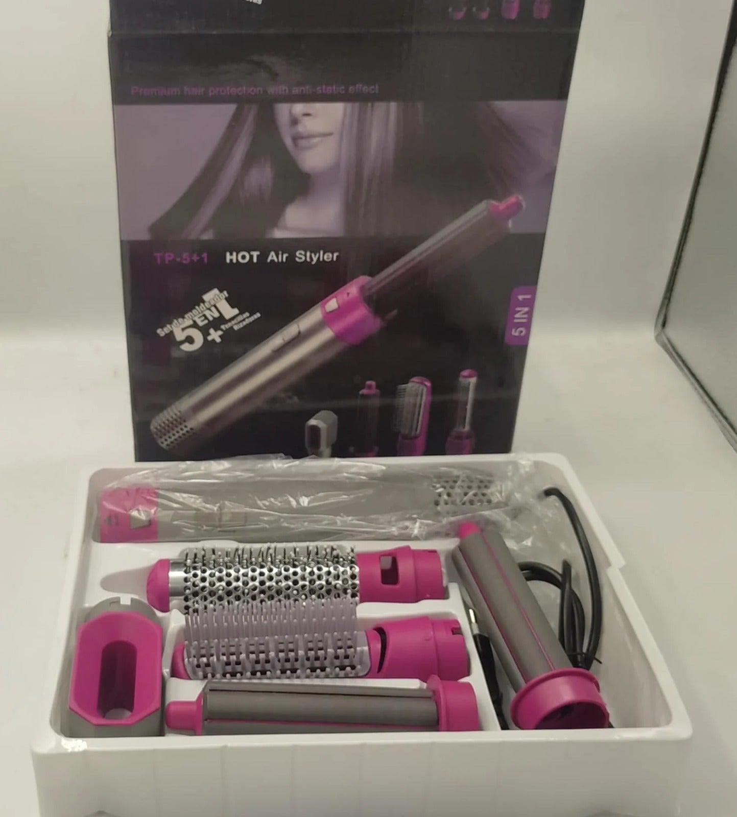 5-in-1 Hot Air Brush – Dry, Style, Curl, Straighten & Volumize